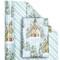 Reversible Christmas Wrapping Paper - Mini Roll - 17 Inch X 33 Feet - Silver and White Christmas Tree and House Printed on Pearlized Paper for Holidays